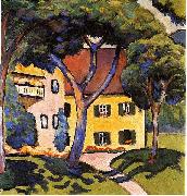 August Macke Staudacher's house at the Tegernsee oil painting reproduction